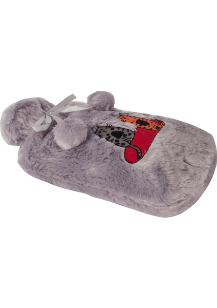 Cats in Istanbul Gri Peluş Sıcak Su Torbası Ergonomik ve Konforlu Kullanım