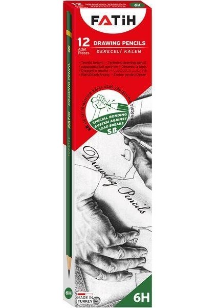 Fatih 6h Dereceli Kurşun Kalem 12'li Kutu