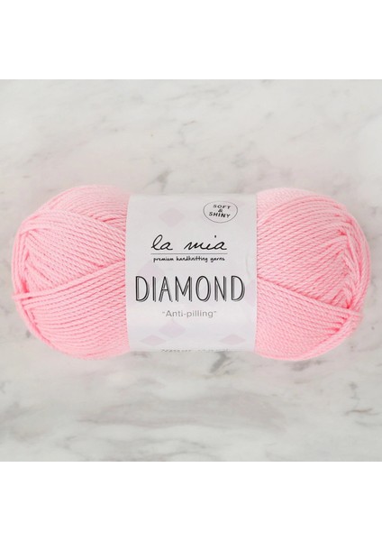 La Mia Diamond Pembe El Örgü Ipi - L046 - 34257