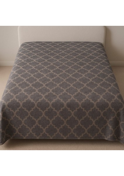%90 Saf Yün Battaniye Tek Kişilik -Doğal Saf Yün - Doğal Desenli Yün Battaniye - Wool