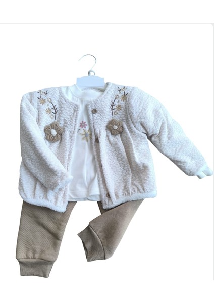 Laura Baby Çiçek Dalı Nakışlı 3 Lü Kız Takım fırsatları