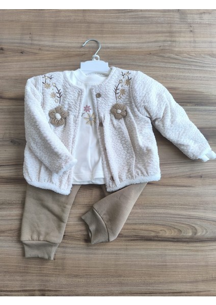 Laura Baby Çiçek Dalı Nakışlı 3 Lü Kız Takım