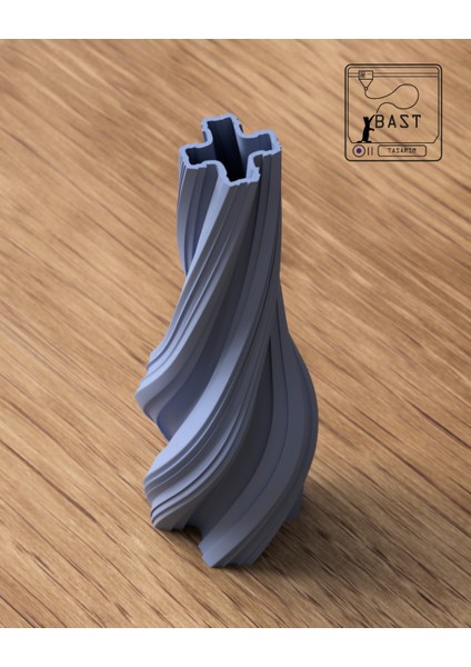 Bast Tasarım Spirava – 3D Yazıcı Üretimi Kıvrımlı Spiral Formlu Turkuaz Vazo (24 Cm, Modern Masa, Salon ve Ofis Dekorasyonu Için Özgün ve Estetik Dekoratif Aksesuar) fiyatları