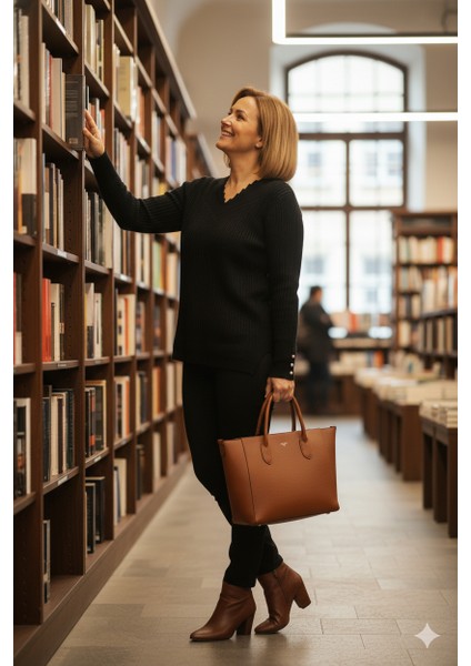 Kadın Kışlık Anne Kazak V Yaka Pamuklu Kardelen Örme Esnek Rahat Kesim Tam Kalıp indirimleri