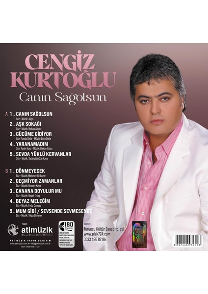 Cengiz Kurtoğlu -Canın Sağolsun (Renkli Limitli Baskı Plak) fiyatları