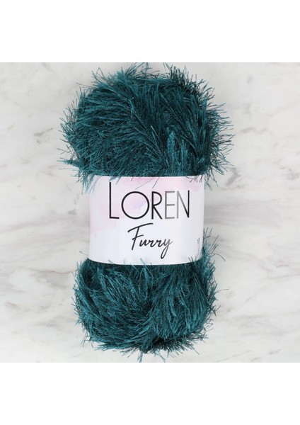 Loren Furry Petrol Mavisi El Örgü Ipi - RF039 - 34057