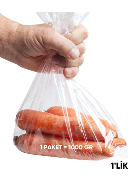 1'lik Bakkaliye Torbası 20X30 cm 1 kg