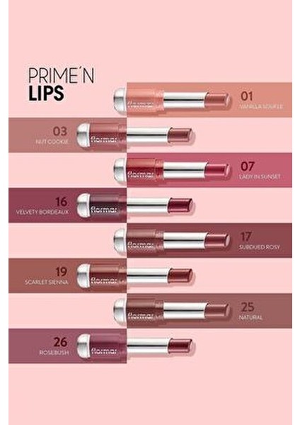 Ruj Prime'n Lips Parlak Nude Renk 003 Nut Cookie Stick Form 33000018