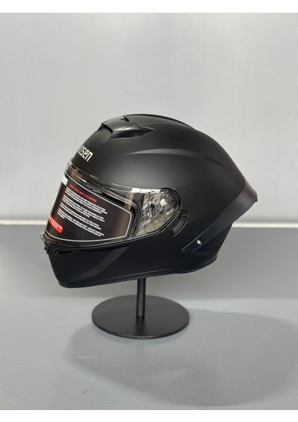 WS-602 Güneş Gözlüklü Full Face Kask (Şeffaf Vizörlü) Matt Black (602) fiyatları