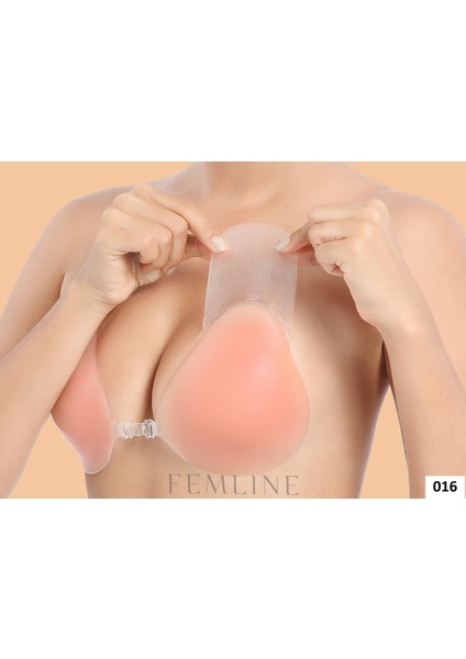 Ten Rengi- Yapışkanlı Silikon Asansör Sütyen - Push Up - Klipsli - Görünmez Dikleştirici