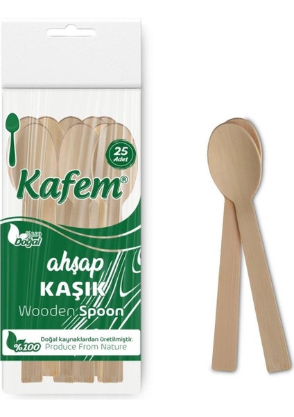 Ahşap Kaşık 25'li
