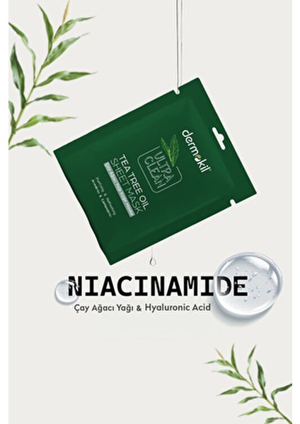 Aydınlatıcı Kağıt Maske Çay Ağacı Yağı ile 20 ml Dermatolojik Olarak Test Edilmiş modelleri