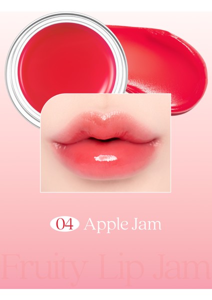 Yoğun Parlaklık Sunan, Meyve Renklerinde Kavanozda Dudak Balmı Dasıque Fruity Lip Jam 04 Apple Jam
