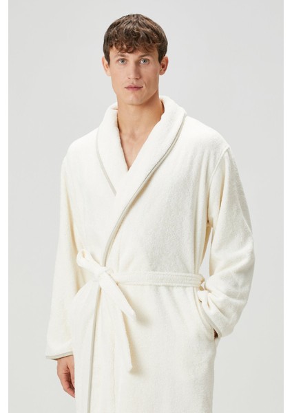 Allesi %100 Pamuk Erkek Bornoz Ekru L/xl fiyatları