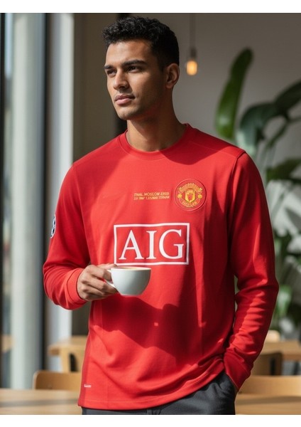 Cr7 Ronaldo Manchester United 2007-2008 Kırmızı Uzun Kollu Nostalji Forması fırsatları