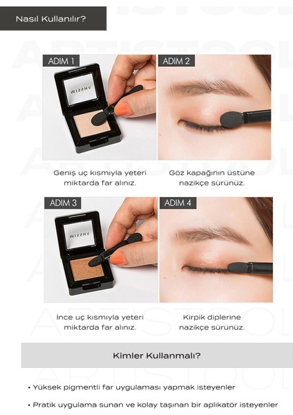 Çift Taraflı Mini Sünger Aplikatör (4adet) Artistool Shadow Mini Tip (4pcs)