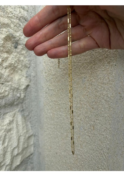 Xuping 14K Silindir Mini Dorika Top Detaylı Gold Zincir Kolye 50 cm
