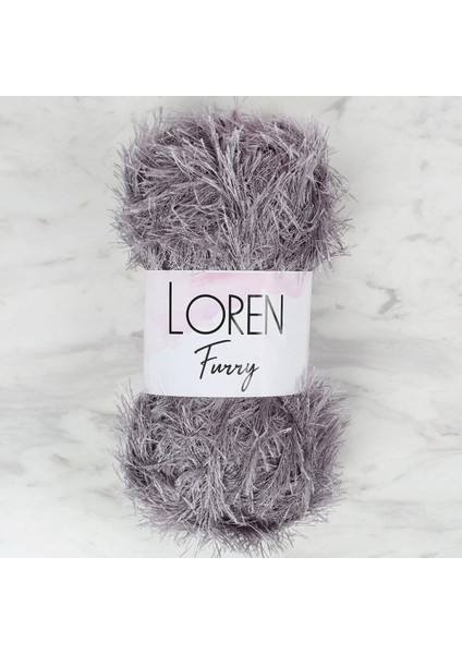 Loren Furry Koyu Gri El Örgü Ipi - RF036 - 34056