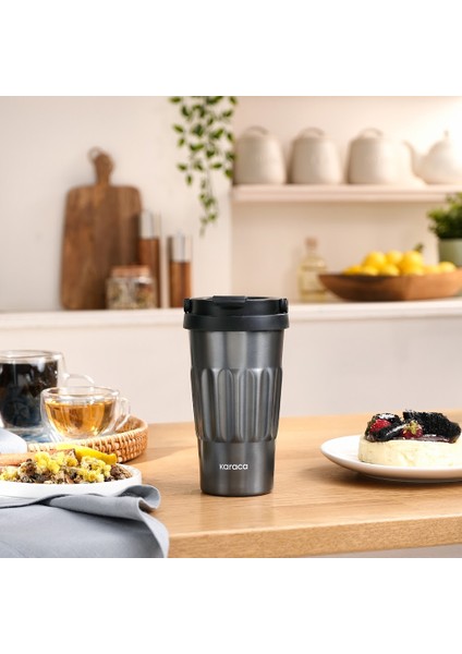 Antre Çelik Sızdırmaz Termos 500 ml Antrasit