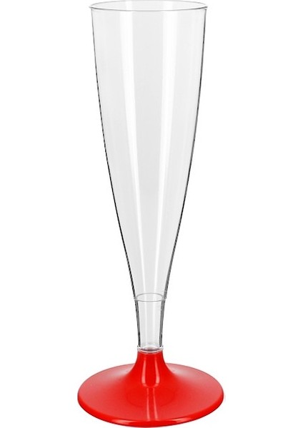 Şampanya Bardağı 6'lı Kırmızı