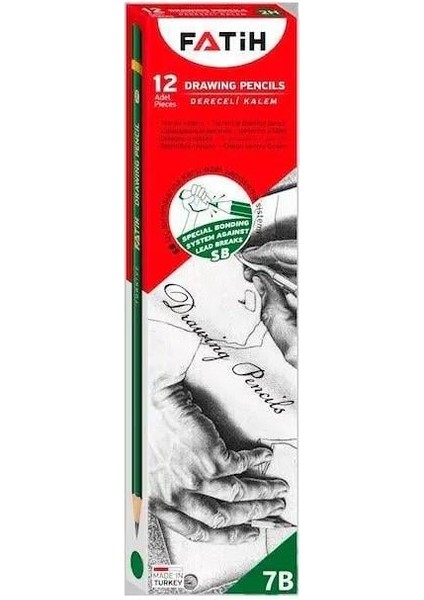Fatih 7b Dereceli Kurşun Kalem 12'li Kutu