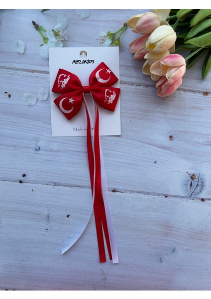 29 Ekim,23 Nisan Atatürk ve Bayrak Desenli Uzun Kuyruklu Kurdele Toka fiyatları