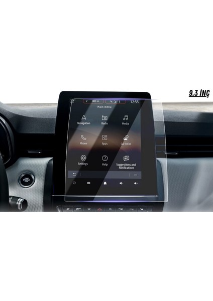 Renault Clio 2025 Techno Esprit Alpine Navigasyon ve Multimedya Uyumlu Nano Ekran Koruyucu