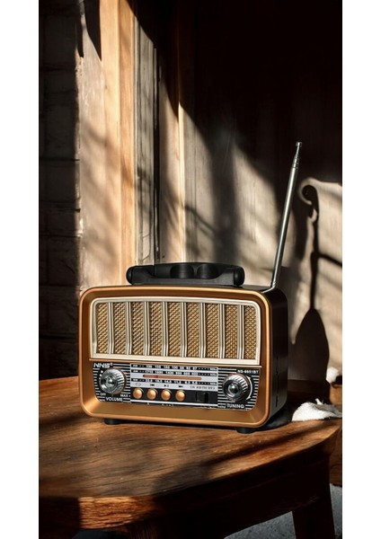 Şarjlı Masaüstü Taşınabilir Vintage Radyo & Bluetooth Nostaljik Radyo (Videolu Ürün)