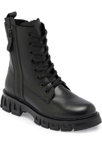 Siyah Hakiki Deri Kadın Casual Bot - K24K1BT67664-C59