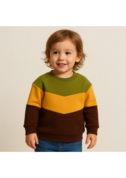 Yumuşacık Koruma: Birlikte Sade %100 Pamuk Unisex Çocuk Sweat Serisi