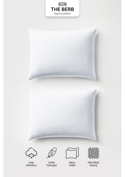 | 2'li Lakost Örgü Yastık Kılıfı Seti | %100 Pamuk | 50 x 70 | Fermuarlı