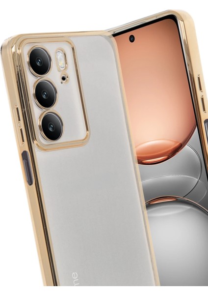Zengezur Newface Realme C75 4g Kılıf Razer Lensli Silikon - Gold modelleri