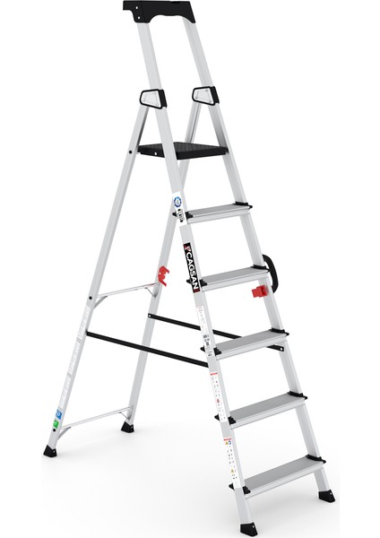 5+1 Basamaklı Hazar - Hazar Alüminyum Merdiven Ha105