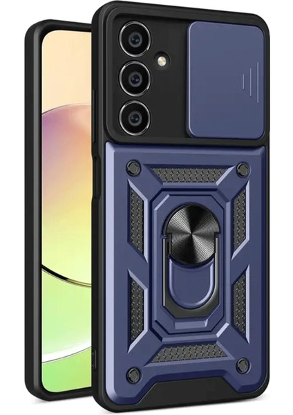 Zengezur Newface Samsung Galaxy S24 Fe Pars Lens Yüzüklü Silikon - Lacivert