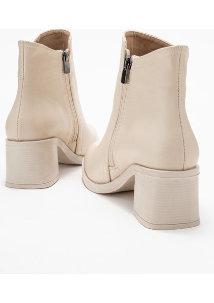 Kadın Sade Fermuarlı Bot Bej Cilt fırsatları