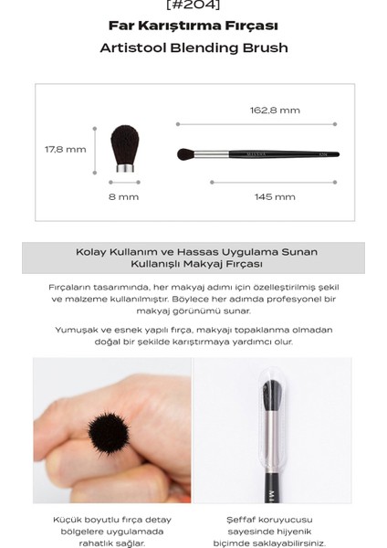 Far Karıştırma Fırçası Artistool Blending Brush #204 indirimleri