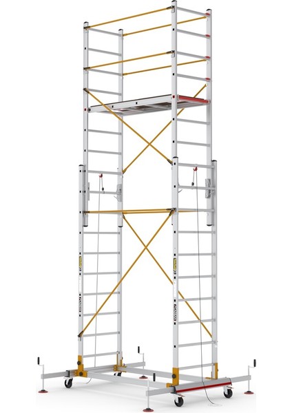 2x10 Basamaklı Telesafe XL_FP - İki Parçalı Alüminyum İskele S005_XL_FP modelleri