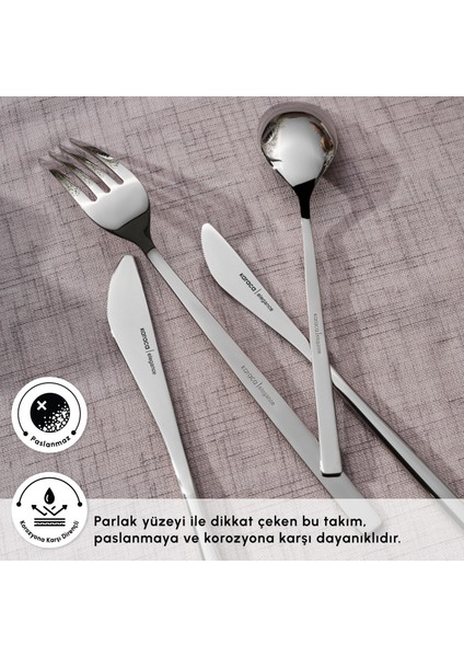 New Liza 84 Parça 12 Kişilik Çatal Kaşık Bıçak Takımı