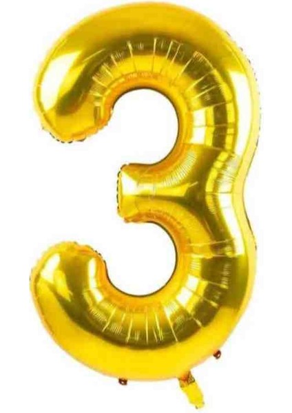 1 Rakam Balon Gold Renk Folyo Balon 82 cm 34 Inç Helyum Balon 1 Yaş Balon Gold 1 Sayı