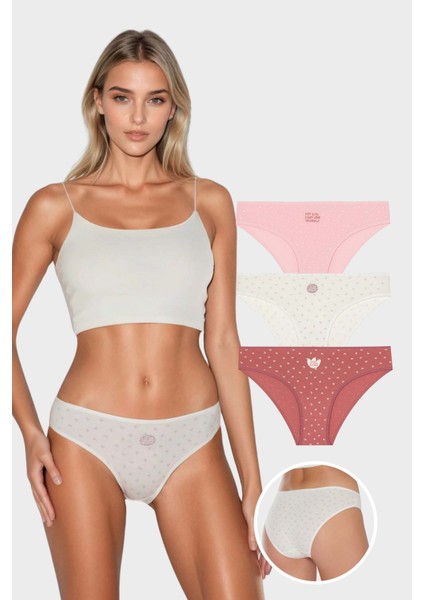 Berrak 11821 Standart 3'lü Bikini Rahat ve Şık Iç Giyim Modeli