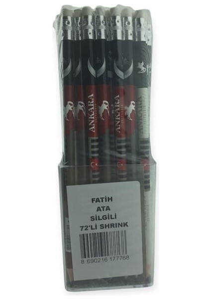 Fatih Kurşun Kalem Ata Serisi Silgili - 72'li Paket