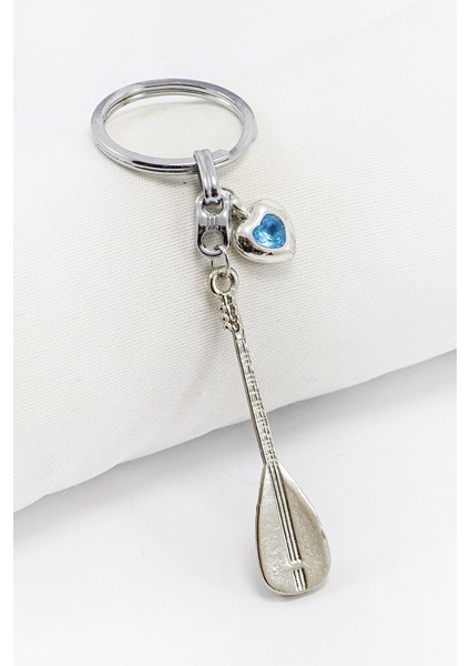 Çerçeveli Nazar Boncuklu Metal Bağlama Anahtarlık, Hediyelik Çanta Süsü