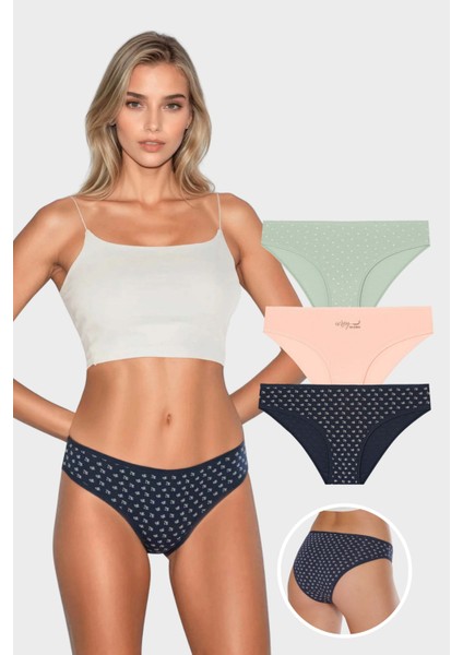 Berrak 11834 Standart 3'lü Bikini Rahat ve Şık Iç Giyim Modeli