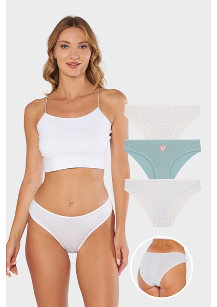 Berrak 11824 Standart 3'lü Bikini Rahat ve Şık Iç Giyim Modeli