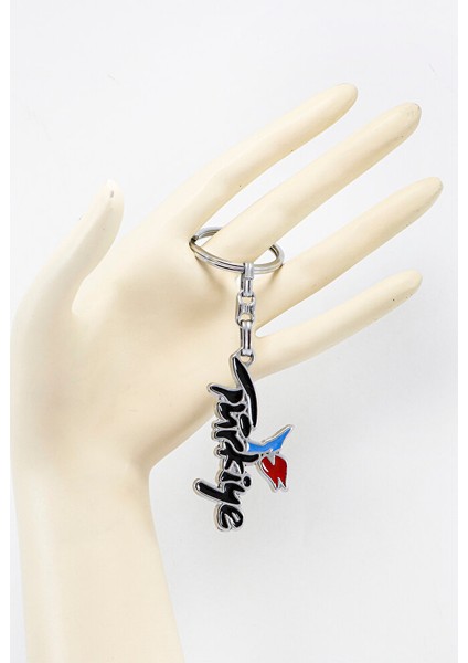 Gümüş Renkli Türkiye Yazılı Anahtarlık, Hediyelik Türkiye Anahtarlık fiyatları