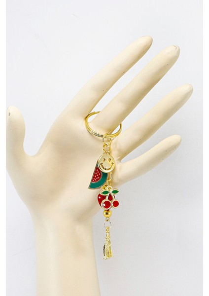 Sevimli Kalpli Kiraz Karpuz Detaylı Salkım Anahtarlık, Yeni Çanta Süsü fiyatları