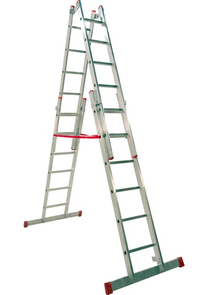 A Tipi Çift Sürgülü Merdiven 5.40 Metre 4X10 Basamaklı (Atcsm.03)