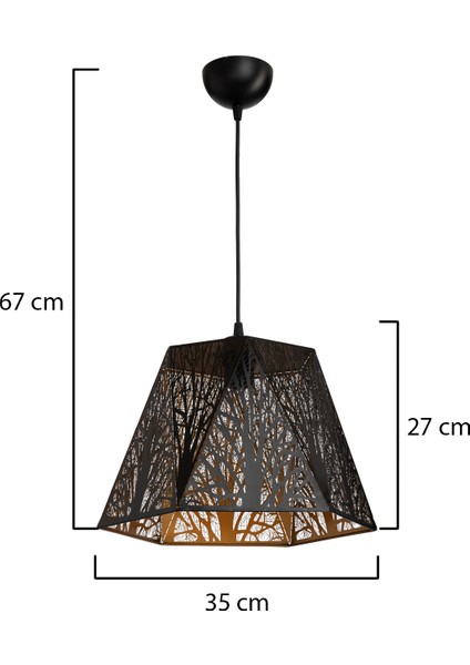 Forest Line Dots Desenli Lazer Kesim Metal Avize Modern Salon Oturma Odası Antre Avizesi modelleri