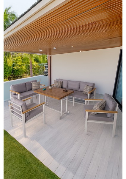 Balkon Mobilyası, Bahçe Takımı, Metal Teras Seti, Su Itişili Koltuklar, Yıkanabilir Minderler fiyatları