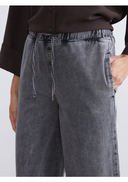 Yeni Sezon Beli Lastikli Wideleg Kadın Jean Pantolon modelleri